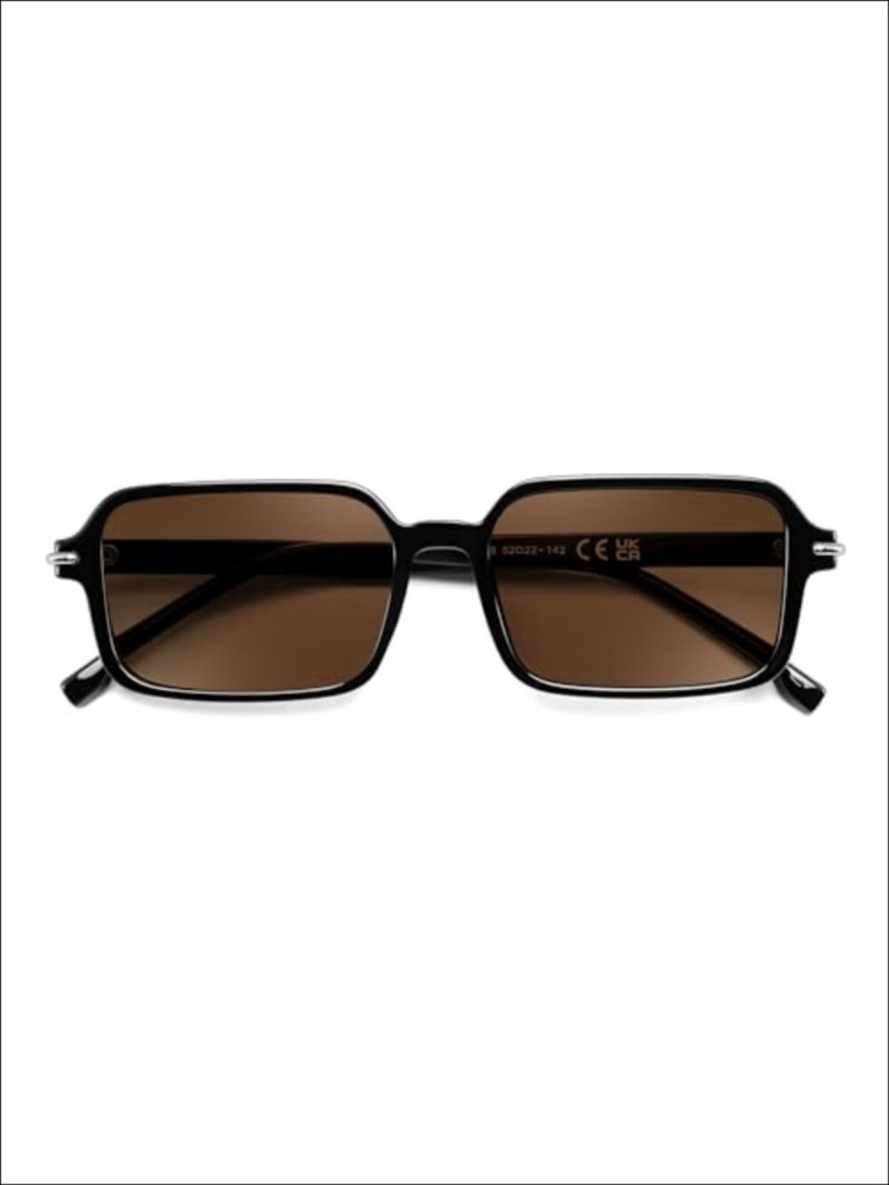 Rectangular Narrow Frame Sunglasses UV400 Retro Wrap Around Chic Sunnies
